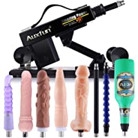 Auxfun - Consolador sexual con conector 3 XLR- máquina de amor con 8 accesorios para hombres- vagina y vagina…